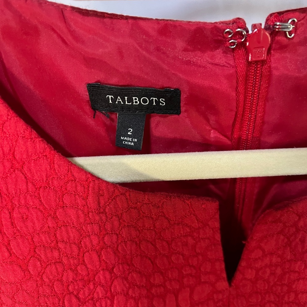Talbots Red Sheath Dress - Size 2 - Picture 2 of 3